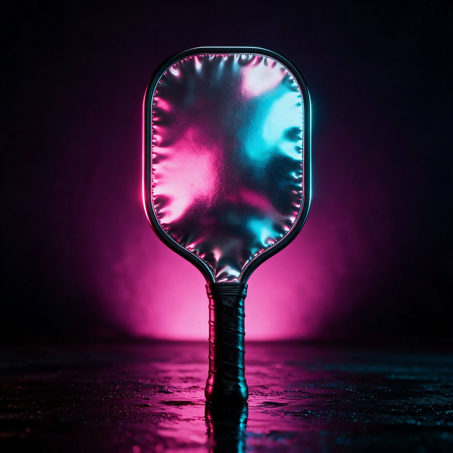 Illustration of the Chrome Heart paddle, polished chrome mirror face