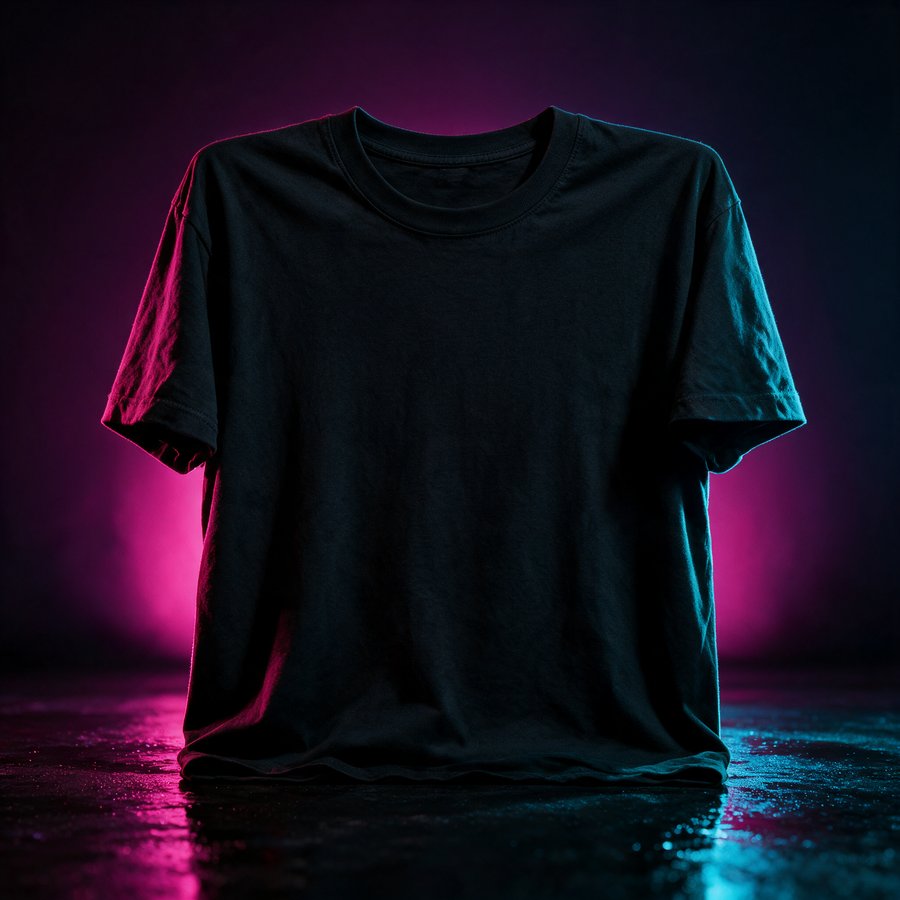 Illustration of the Syndicate Tee, black and oversized
